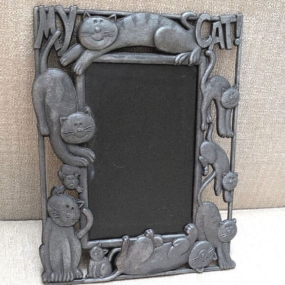 Silver Pewter Tone My Cat! Themed Picture Frame - Picture 1 of 6